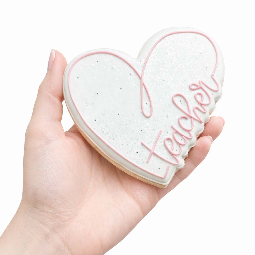Heart Teacher Cookie