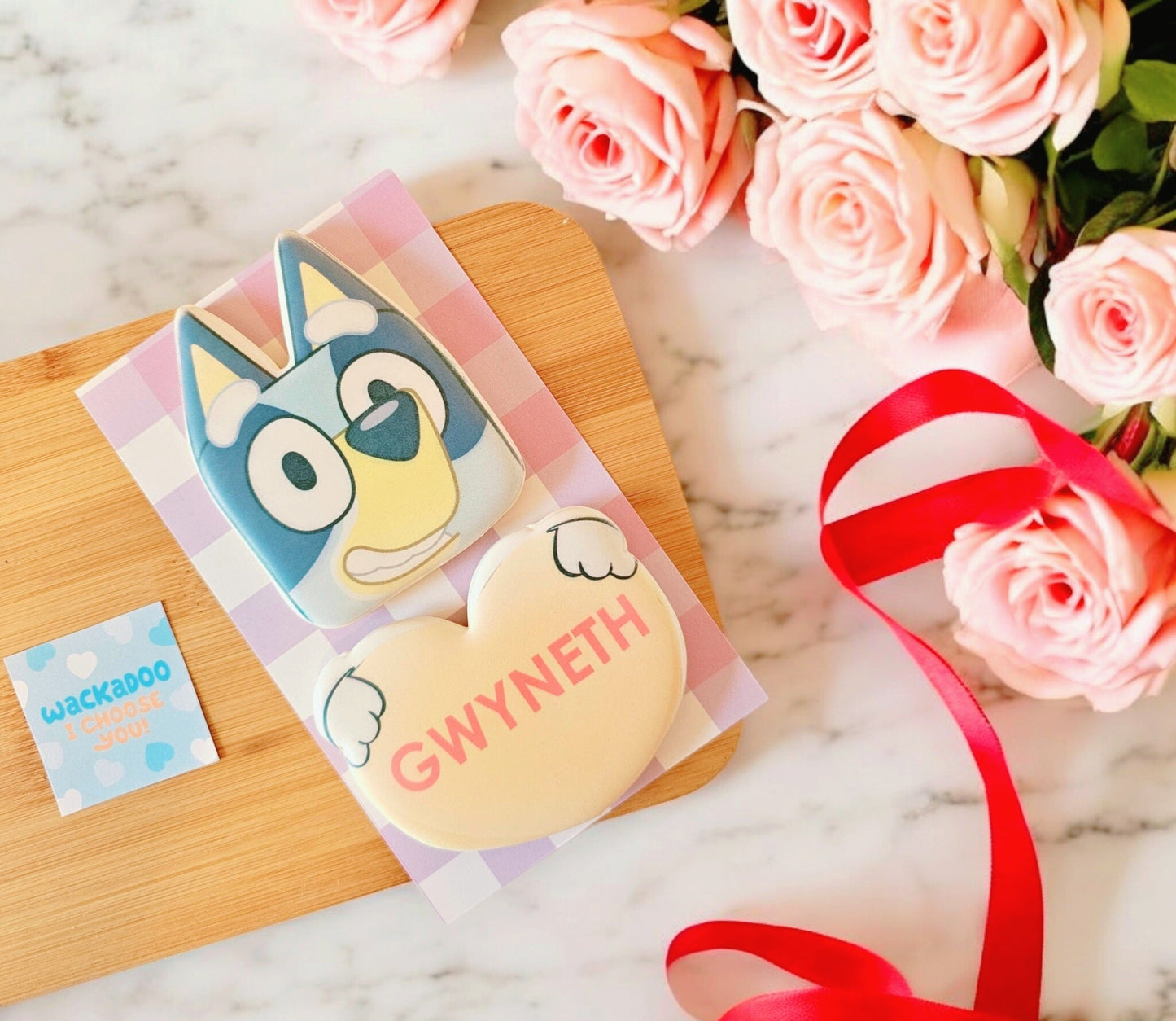 Bluey 2pc Valentine's Cookie Gift Set