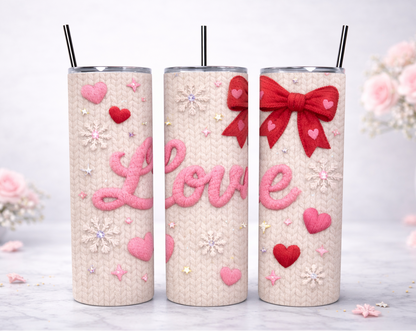 Cozy Knit Love Valentine Tumbler