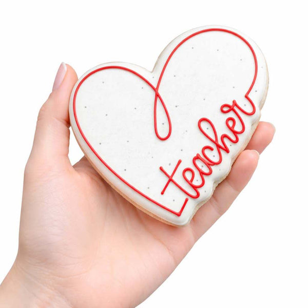 Heart Teacher Cookie