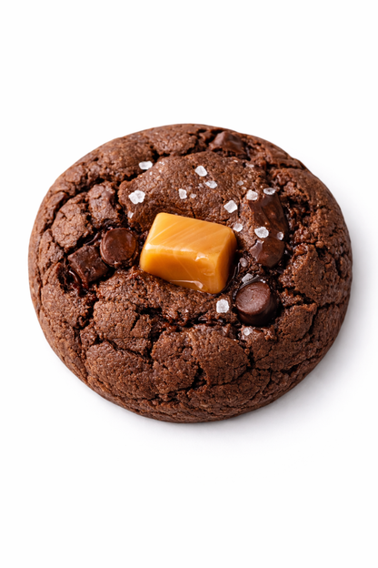 Salted Caramel Brownie Fudge Cookies